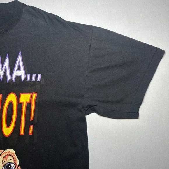 Vintage 90s Dinosaurs T Shirt Not‎ The Momma Rare Single Stitch Black SSI Large